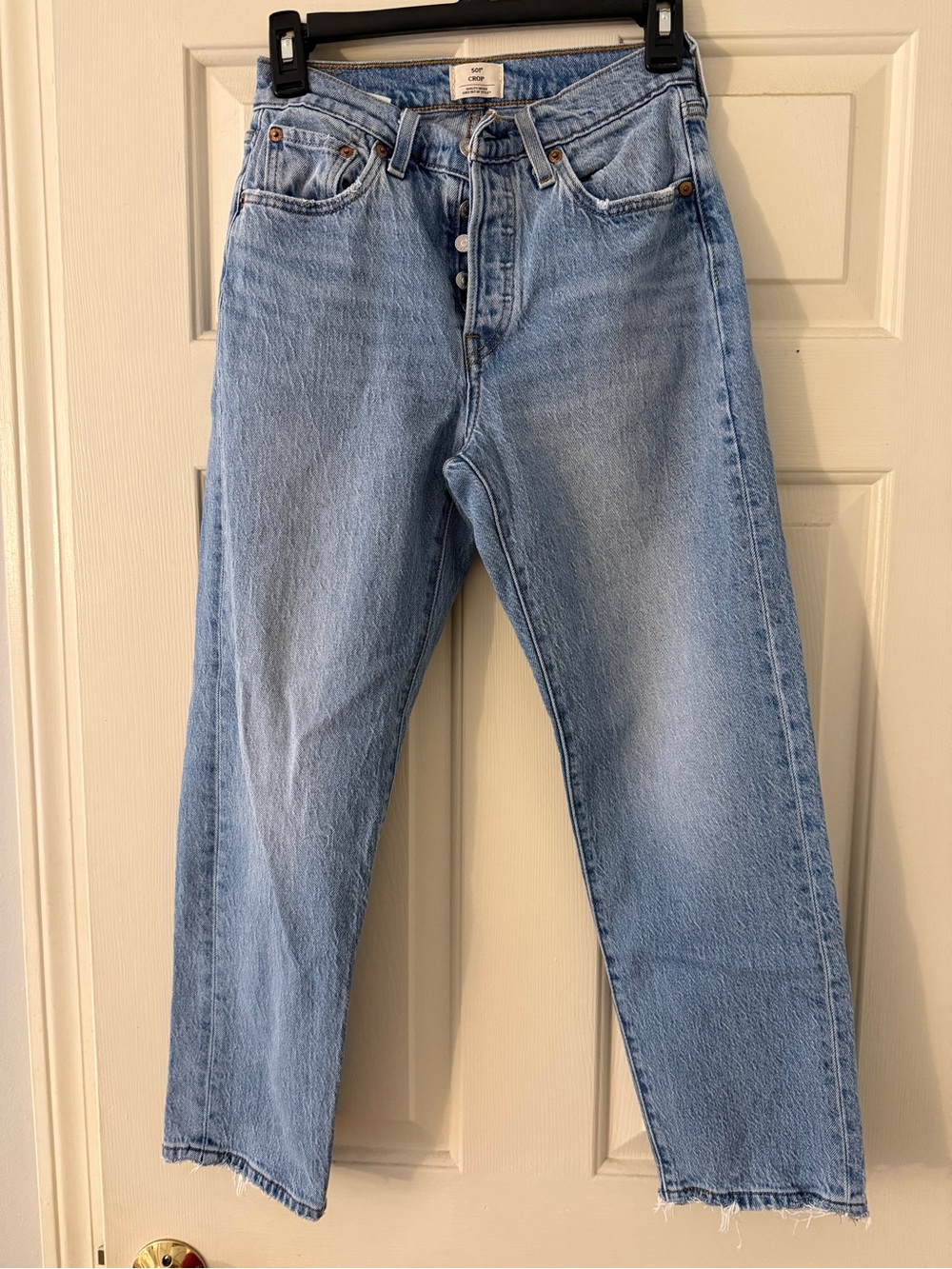 Levi's Light Blue 501 Crop size 25
